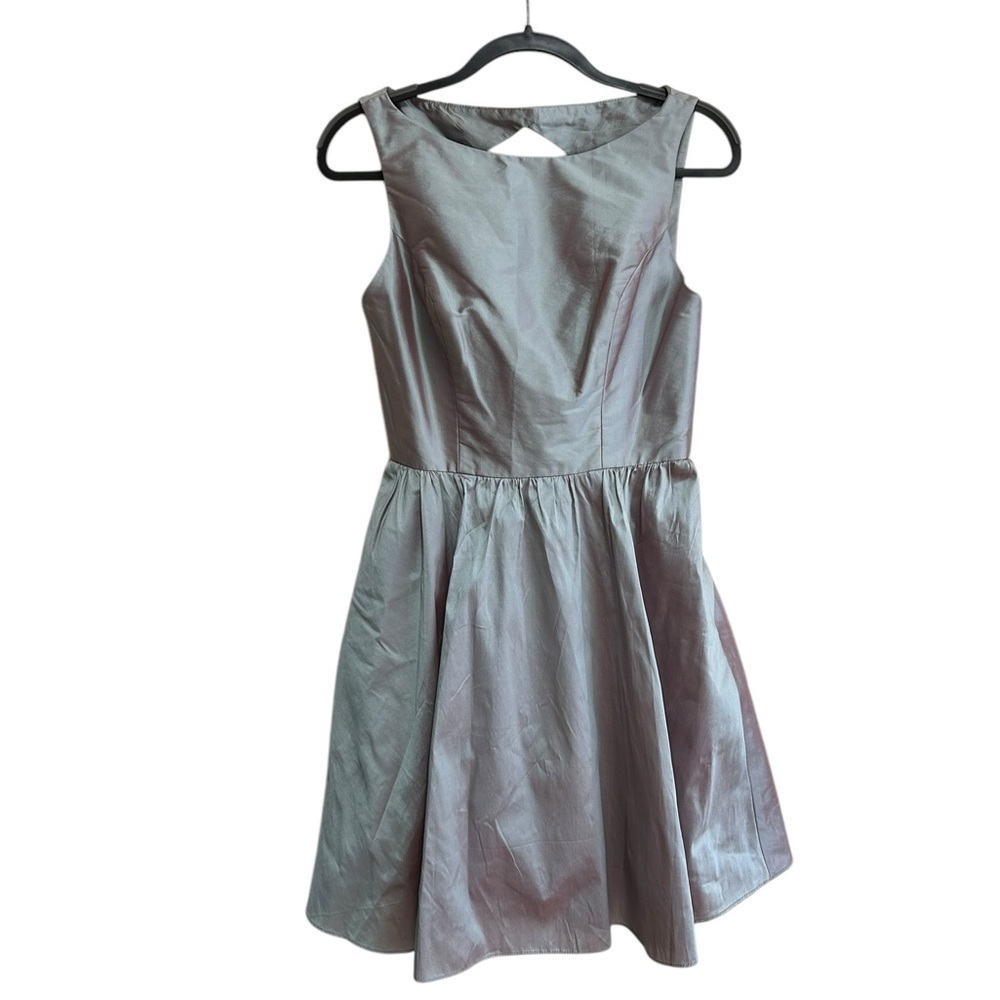 Jim Hjelm Occasions Dress Size 10 Taffeta Silver Gray Prom Party Y2K NWT